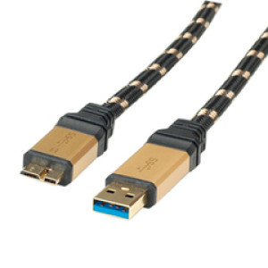 Kabel USB3.0 na Micro  B(M), 2.0m, crno/zlatni
